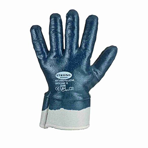 Fillstar - Guantes de nitrilo (12 pares), color blanco y azul