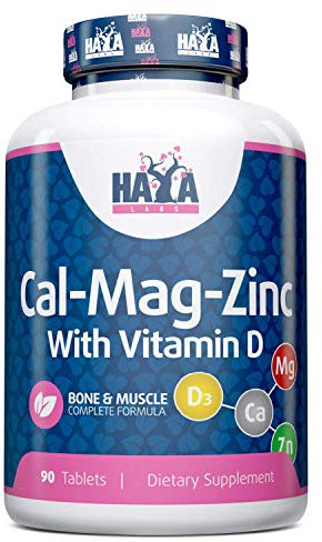 Haya Labs Cal-Mag-Zinc Con La Vitamina D - 90 Tabletas 220 g