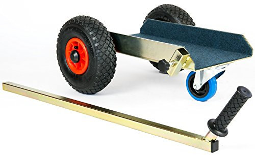 TS Allround 250 Air Glastransportwagen luftbereift - bis 250 kg Tragkraft,Transportwagen, Transporthilfe, für Glasscheiben, Holzplatten, Steinplatten, Plattenwagen, Lenkrolle, mit Lenkstange