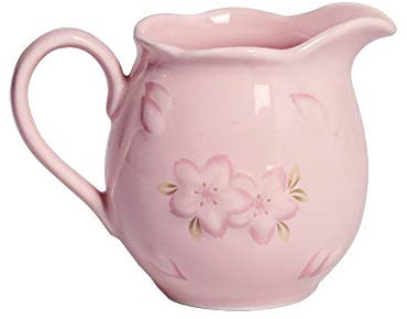 Zuccheriera in ceramica con coperchio e cucchiaio, per la casa e la cucina, 245 ml, colore: rosa creamers rosa