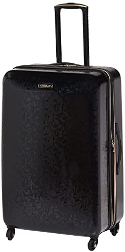 American Tourister Belle Voyage Hardside Luggage with Spinner Wheels, Black, Checked-Medium 25-Inch