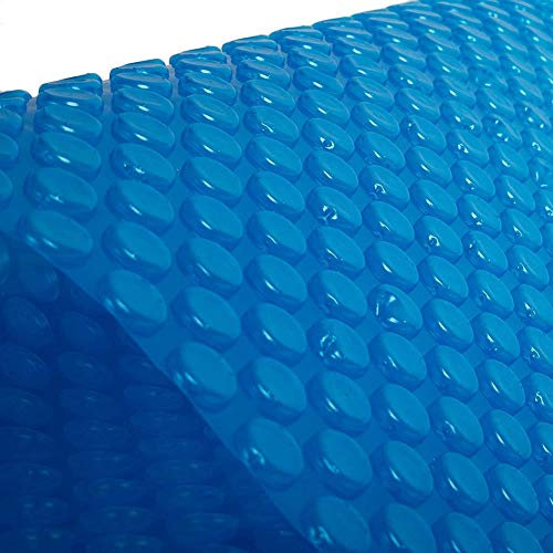 HWF Cobertor Cubierta Fundas para Piscinas, Cubiertas de Piscina para Piscinas Elevadas/Subterráneas, Cubierta de Manta de Calefacción Solar Rectangular Azul para Piscina Exterior Cubierta