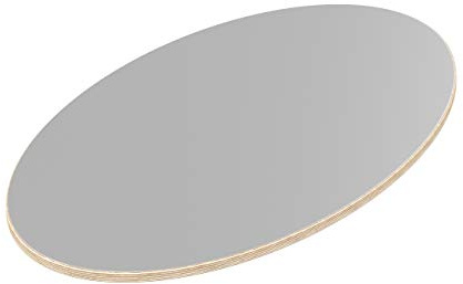 AUPROTEC Tischplatte 18mm grau 1600 mm x 500 mm Multiplexplatte Ellipse melaminbeschichtet von 40cm-200cm auswählbar Birken-Sperrholzplatten Massiv Holz Industriequalität Auswahl: 160x50 cm