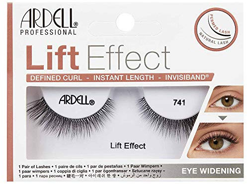 Ardell Lift Effect Invisiband Lash 741 - Schwarz, Natürliches Haar, Medium Volume, Kurze Länge, Oog Verwijdend, Invisiband, Paar