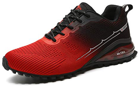 Dannto Running Shoes Mens Trainers Lightweight Outdoor Sports Shoes Athletic Gym(red,43)