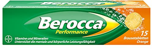 Berocca Performance Multivitamin – mit einer einzigartigen Kombination aus hochdosiertem Vitamin B Komplex (Vitamin B2, B6, B12) und Vitamin C, sowie Magnesium und Zink – 15 Brausetabletten