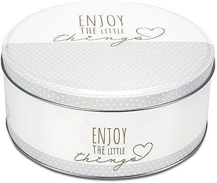 Städter 710207 Enjoy The Little Things Boîte à pâtisserie en fer blanc 22 cm