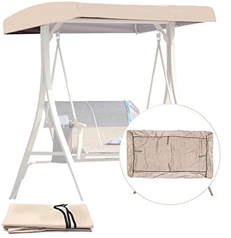 SJASD Toldo Balancin Jardin Exterior 2/3 Plazas,Toldo Recambio Balancin Jardin,Tela Impermeable Toldo de Repuesto,Toldos Columpio Jardin Telas para Toldos Universal