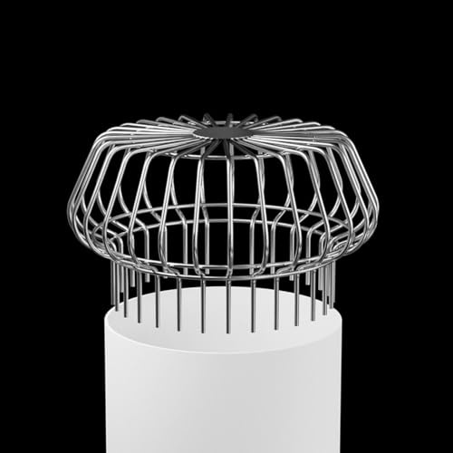 Protezione per grondaia in acciaio inossidabile, copertura in rete anti-blocco per scarico del tetto, filtro per foglie, grondaia, detriti e muschio (200 mm)