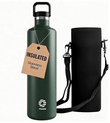Healter 1.75 litre Water Bottle Stainless Steel | Double Wall Insulated Canteen | Eco Reusable Bottle | Plastic Free and Leakproof Metal Water Bottle for Camping and Outdoor Sports(Green)
