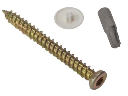 Betonrahmenschrauben mit Kappen und Torx-Bit, 7,5 x 182 mm, 500 Stück