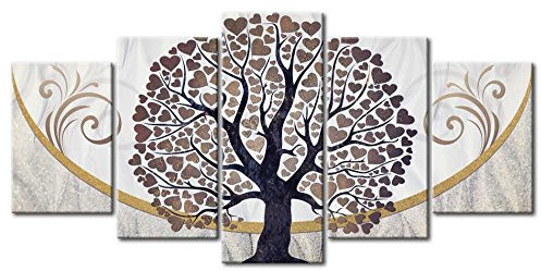 murando - Akustikbild 225x112 cm Bilder mit Akustikschaumstoff Hochleistungsschallabsorber Schallschutz Leinwandbild XXL 5 tlg Wandbild b-C-0073-b-o
