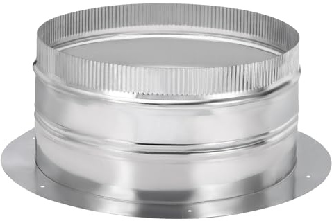 PATIKIL 12 Round Duct Collar, Galvanized Duct Connector Flange Pipe Collar Take Off Collar for Flexible or Rigid Ducts, Heating Cooling Ventilation Exhaust Fan Vent Systems
