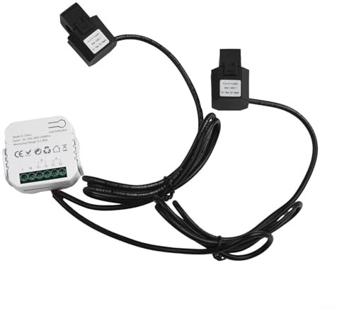 ZYNCUE Energiemonitor für Zigbee Remote Smart Meter Energie-Monitor, für Tuya für Zigbee Hub mit 2 Klemmen für CT Smart Home Energiemonitor (2 Kanäle)