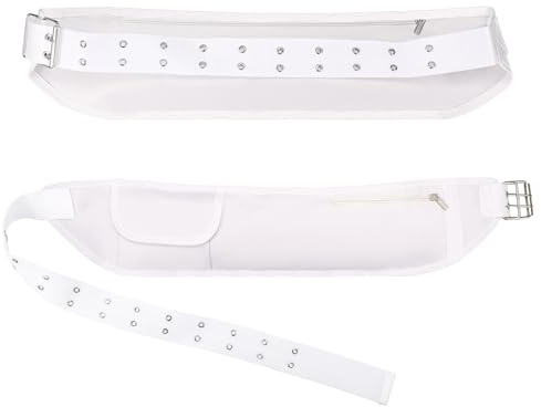 Xuniea 1 Pezzi Cintura Ihram per Hajj e Umrah Marsupio Bianco Borsa a Tracolla con Tasca con Cerniera Cintura Porta Soldi Regolabile Tasca di Sicurezza per Denaro, Adatto a Girovita 82-132 cm