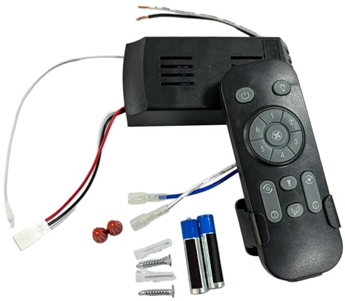 Ventilateur de plafond Kit de télécommande, 6 vitesses et chronométrer le ventilateur plafond DC à distance remplacement à distance