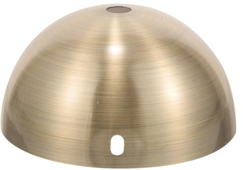 HOLIDYOYO Auvent de Plafond Semi-rond pour Lampe Suspendue, Décor Maison | Couvercle de Luminaire Rond, Fer Kaki, Plaque de Montage et Vis Incluses, Installation Simple