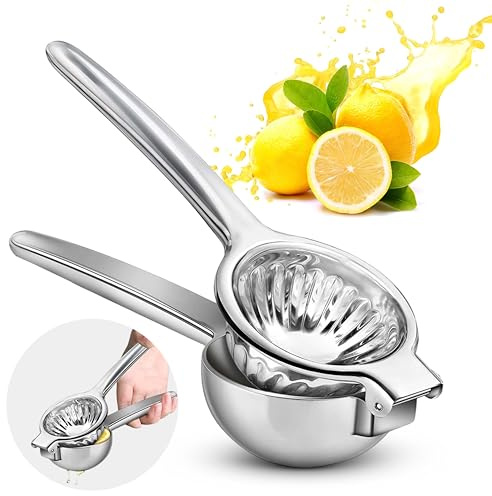 STASARA Zitronenpresse Limettenpresse Zitruspresse Edelstahl – Orangenpresse für Zitronen, Citrus Presse, Manuelle Zitronensaftpresse für Bar, Küche - Lemon Squeezer Spülmaschinenfest
