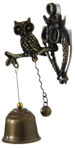 Antike Glocke Retro-Türglocken im nostalgischen Stil, Tiermotive, Metallglocken, Windspiele, Ornamente, Pferde-, Elefanten- und Eulenform(Color 3)
