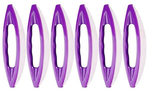 SMASOLO Pinceaux pour Nail Art Violet en Peau de Mouton 6 Pièces Petit Format Outil de Polissage Ongles Soin des Ongles à Domicile Accessoires Manucure