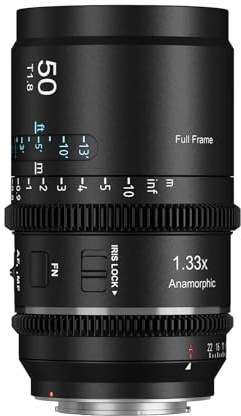 SIRUI Astra 50mm T1.8 1,33X Objectif Anamorphique Prime, Objectif Cinéma Autofocus Plein Format à Grande Ouverture pour Monture E, pour A7C, A7IV, A9, A6700, ZV-E10, FX30 (Neutral Flare)