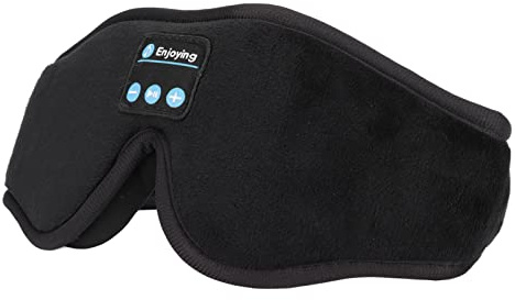 VBESTLIFE Schlafkopfhörer, Bluetooth, Kabellose Musik-Augenmaske für Seitenschläfer, Schlafmaske mit Mikrofon, Ultradünne Stereo-Lautsprecher