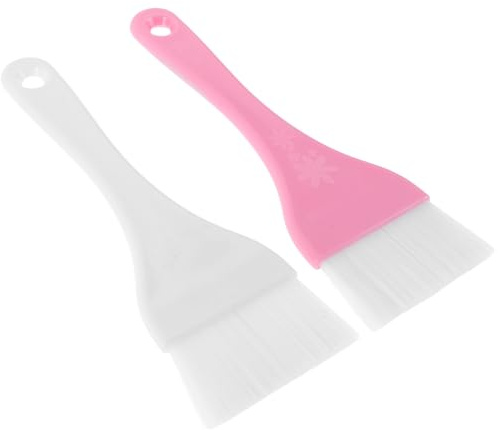 UKCOCO Brochas para Mascarilla Corporal 2 Piezas Grandes, Aplicador para Base y Polvo, Tamaño Completo, Colores Claro y Rosa, Pinceles de Maquillaje para Belleza DIY y Cuidado