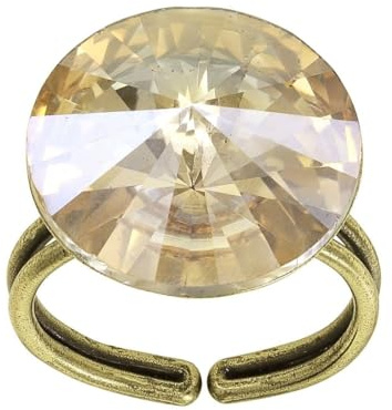 Konplott: Ring Rivoli big, großer klassischer Solitär-Kristallring, für Damen/Frauen