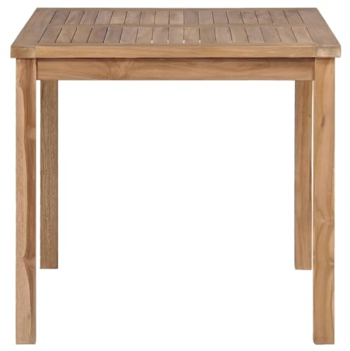 Générique Tavolo da pranzo in legno di teak massiccio, 80 x 80 x 77 cm, finitura a base d'acqua, per cucina giardino o terrazza