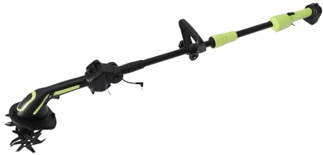 OEBUAFI Cortador de Malezas sin Cable, 2 Baterías de 1500mAh, 60 Minutos de Autonomía, con Ancho de Cultivo de 9,9 Cm y Profundidad para Aflojar la Tierra y Desherbar (Enchufe de la UE)