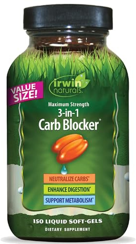 Irwin Naturals 3-in-1 Carb Blocker Maximum Strength Metabolism Support