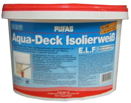 Pufas Aqua-Deck Isolierweiß ELF Nikotinsperre 10 Liter