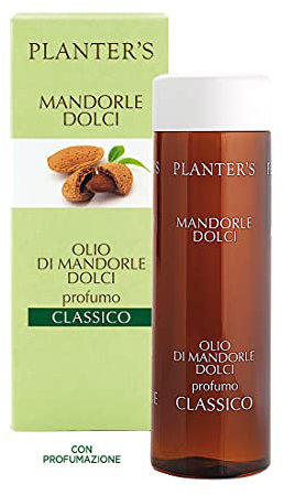 Planter's - Olio di Mandorle Dolci con profumo. Ideale per prevenire smagliature e rendere la pelle elastica dopo la gravidanza, l'allenamento o durante la dieta. 200 ml