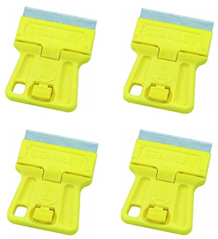 Stanley 28-100 1-3/16 High Visibility Mini Razor blade scraper (4 Pack)