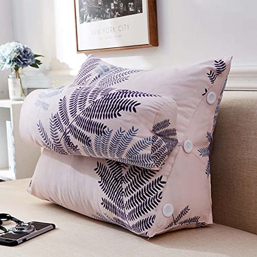 VORPHY Dreieckiges Lesekissen, Sofa-Taillenkissen, Rückenkissen, Keilkissen mit verstellbarem Nackenkissen und Taschen, Rücken- oder Kniestütze, weiches Rückenlehne-Bettkissen mit Reißverschlussbezug