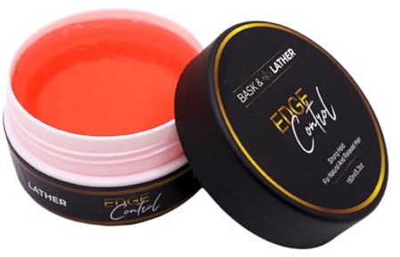 BASK & LATHER Stark hårfixeringsgel med ricinolja, fettfri, lämnar inte vitt avfall, lång livslängd, främjar hårväxt, naturlig formula, för