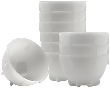 BARISTA HUSTLE Cuencos blancos para café de 200 ml, tazas apilables que conservan el calor, material de primera calidad ideal para degustación de café, polietileno de alta densidad para cero