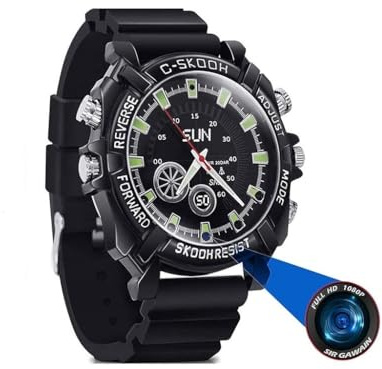 Mini DV 1080P Klocka Spionkamera - Vattentät Full HD Hidden Cam Recorder med infraröd IR Night Vision Digital Video Ljudinspelning DVR 32GB minne