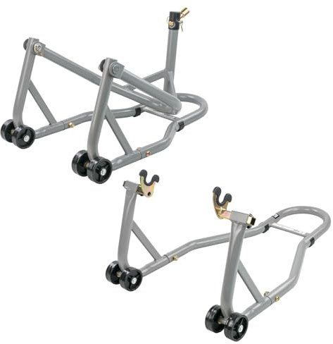 KCT Rear Paddock & Front Head Stock Motorbike Stands Heavy Duty Steel