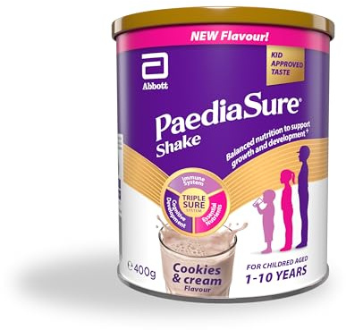 PaediaSure Shake – Cookies & Cream Flavour – 400g – Balanced Nutritional Supplement Drink – Multivitamin for Kids – With Protein, Carbohydrates & Minerals – Supports Growth & Development – Vegetarian