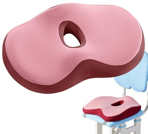 Kustimantu Cojín de Asiento ortopédico, cojín de Silla de Oficina | Almohada de hemorroides de Espuma viscoelástica | de la presión, Almohadilla de Soporte Suave ergonómico para Cadera, cóccix,