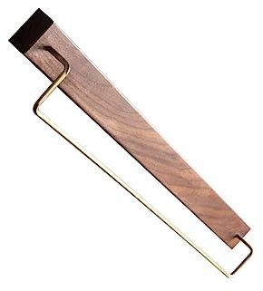 EXCEART portasciugamani in legno massello organizzare montare organizzatore buio stand appendiabiti bagno di asciugamano appeso portasalviette per parete del bagno Noce nera