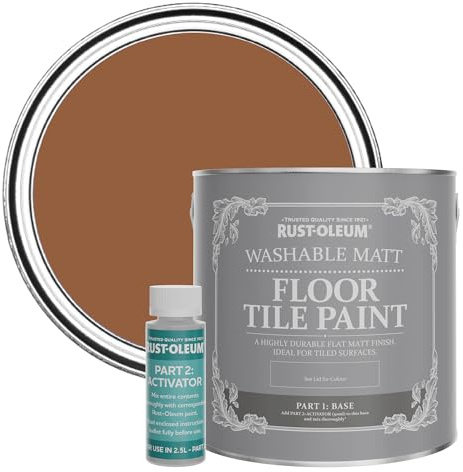 Rust-Oleum Washable Matt Floor Tile Paint - Terracotta 2.5L