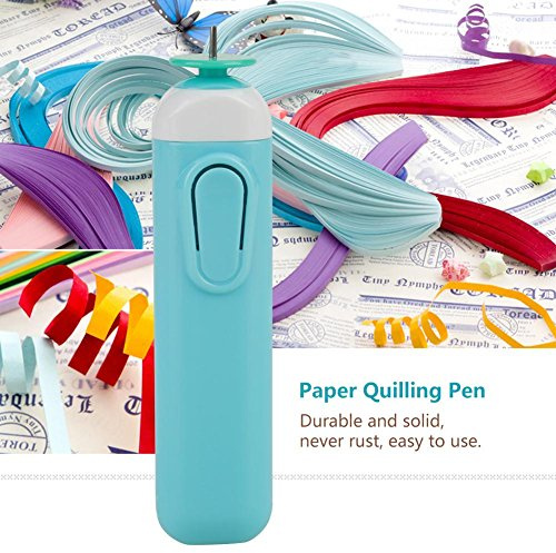 Quilling Pen Electric Slotted Paper Crafts Paper Quilling Pen Craft Card(Blue)handmade materials