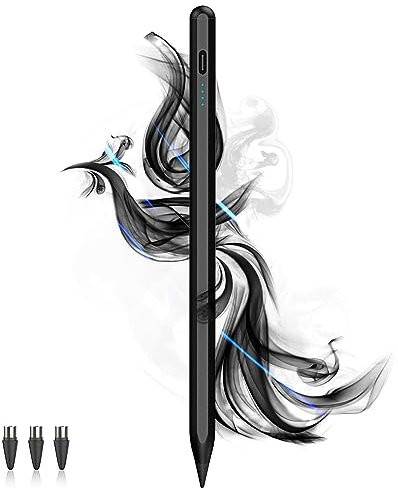 Stylus Stift für Touch Screen Power-Display, POM Feder Magnetic Stylus Pen Kompatibel mit iPhone/iPad/Lenovo/Samsung und Anderen iOS/Android Smartphone und Tablet Geräten (Schwarz)