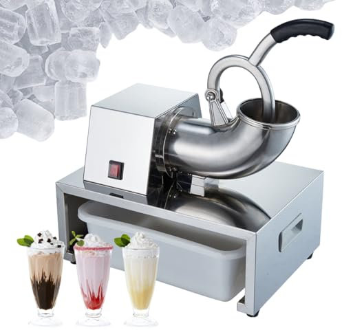 Macchina per Coni di Neve Soffici Elettrica, Tritaghiaccio Commerciale 220LBS/H, Macchina per Granita Ideale per Feste, Riunioni Familiari ed Eventi,220V