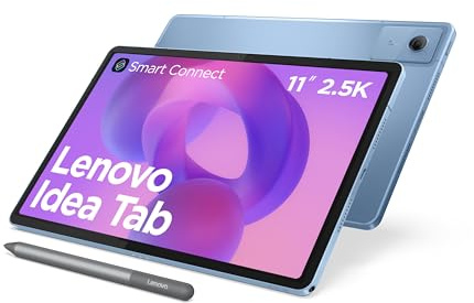 Lenovo Idea Tab Tablette | Écran LCD 11 2,5K 16:10 | MediaTek Dimensity 6300 | 8 Go de RAM | Mémoire 128 Go | Android 15 | Bleu Polaire | avec Stylet