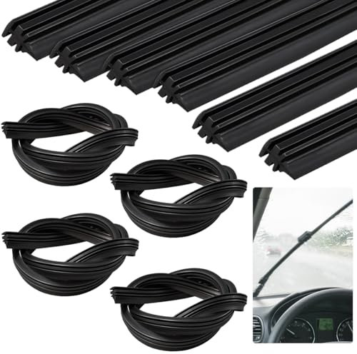 VGECEE 10 PCS Tiras Limpiadoras 800mm Gomas de Limpiaparabrisas de Repuesto Gomas para Escobillas Limpiaparabrisas Coche Gomas de Recambios –Cortable, Limpieza Sin Rayas para Coches, Suvs y Camionetas