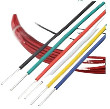 CSFFA Cable eléctrico de Cobre un Solo núcleo UL1007 5/10/20 m, 26, 24, 22, 20, 18, 16 y 14 AWG, con Aislamiento PVC Revestimiento estañado sólido(Black,5 Meters,18AWG)