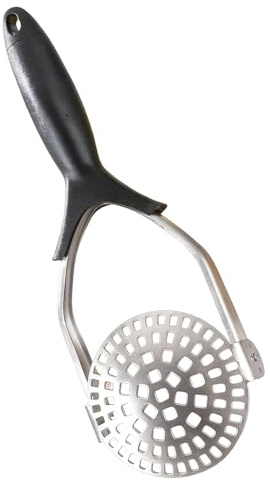 Prensador de patatas para puré, acero inoxidable ergonómico utensilios de cocina | Utensilios de cocina machacados – Para frutas, aguacate, frijoles, preparación de comida, casa, restaurante, camping